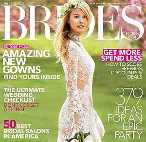Brides Magazine Cover Photo featuring Lesli Doares